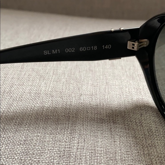 Saint Laurent SL M1 002 Black Oval Sunglasses - Picture 11 of 16